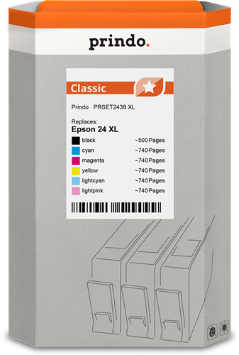 Prindo Classic XL Multipack Noir(e) / Cyan / Magenta / Jaune / Cyan (brillant) / Magenta (brillant)