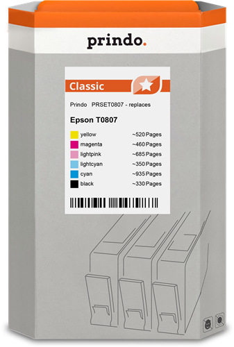 Prindo PRSET0807 Multipack Noir(e) / Cyan / Magenta / Jaune / Cyan (brillant) / Magenta (brillant)