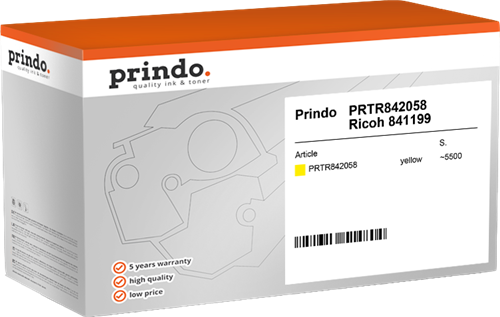 Prindo PRTR842058 Jaune Toner