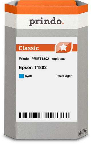 Prindo T1802 Cyan Cartouche d'encre