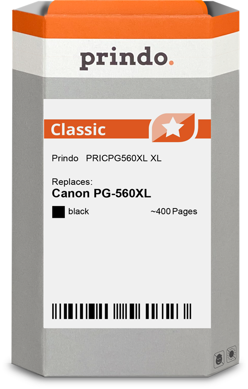 Pack 2 cartouches d'encre Canon Noir PG-560XL et Couleurs CL-561XL