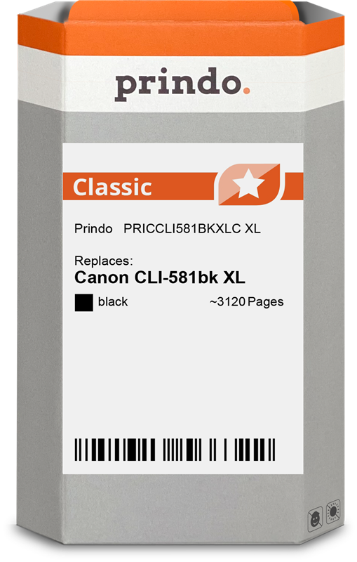 Prindo CLI-581 XL Noir(e) Cartouche d'encre