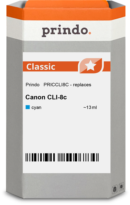 Prindo CLI-8 Cyan Cartouche d'encre