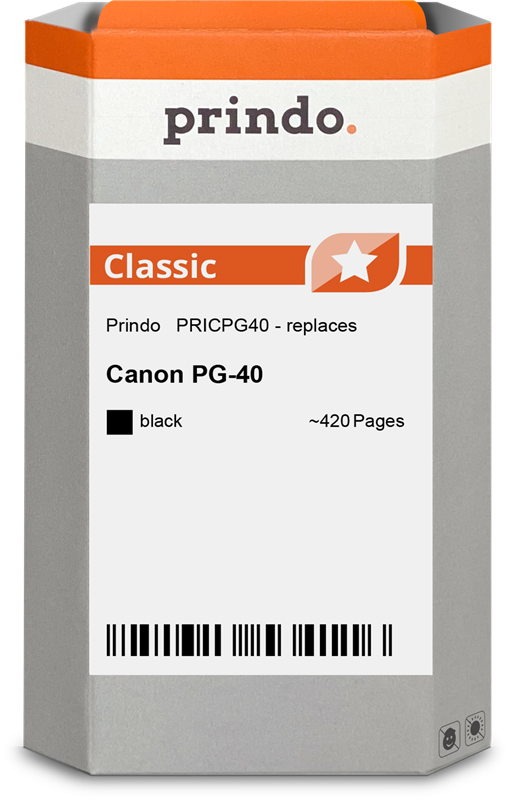 Prindo PG-40 Noir(e) Cartouche d'encre