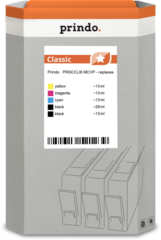Prindo PRSCCLI8 MCVP Multipack Noir(e) / Cyan / Magenta / Jaune