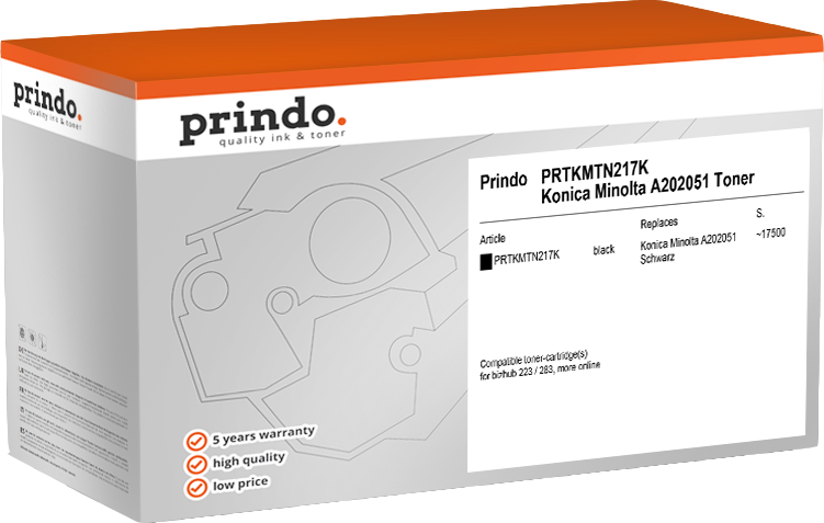 Prindo PRTKMTN217K Noir(e) Toner