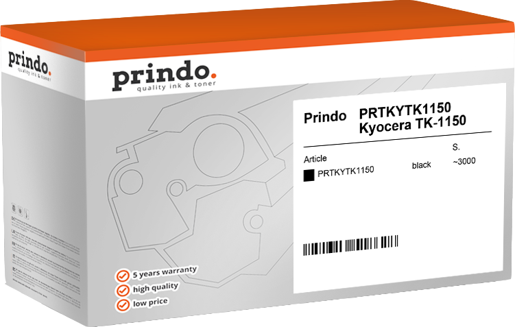 Prindo PRTKYTK1150 Noir(e) Toner