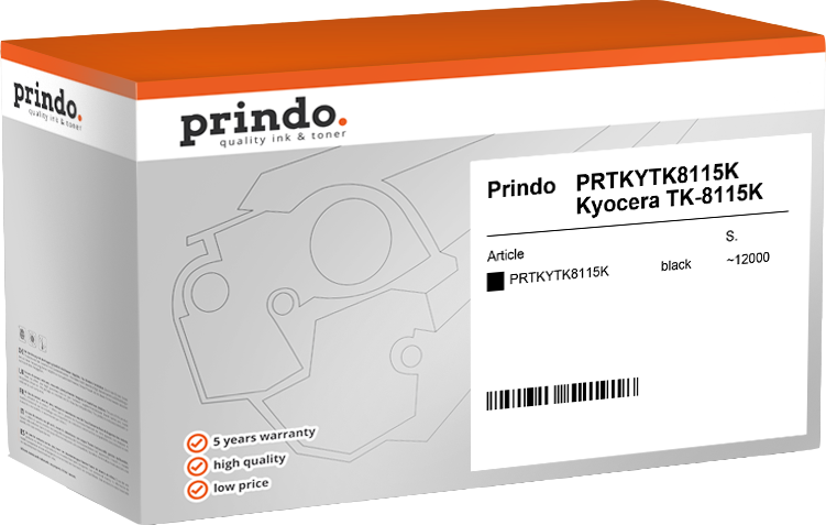 Prindo PRTKYTK8115K Noir(e) Toner